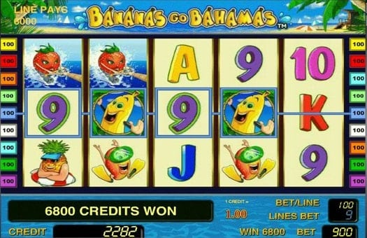 Выигрышная комбинация автомата Bananas go Bahamas